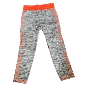 Riva USA Gray and Orange Activewear Leggings